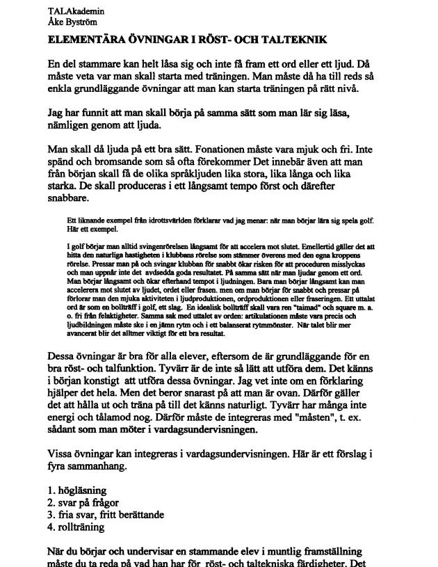 Scannade texter 2014 .övningar i röst- och talteknik